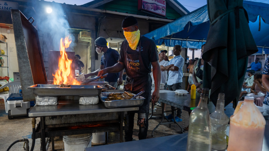 Oistins friday fish fry Barbados