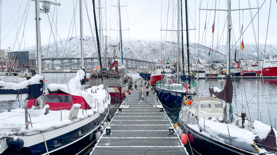 Tromso harbour and sauna